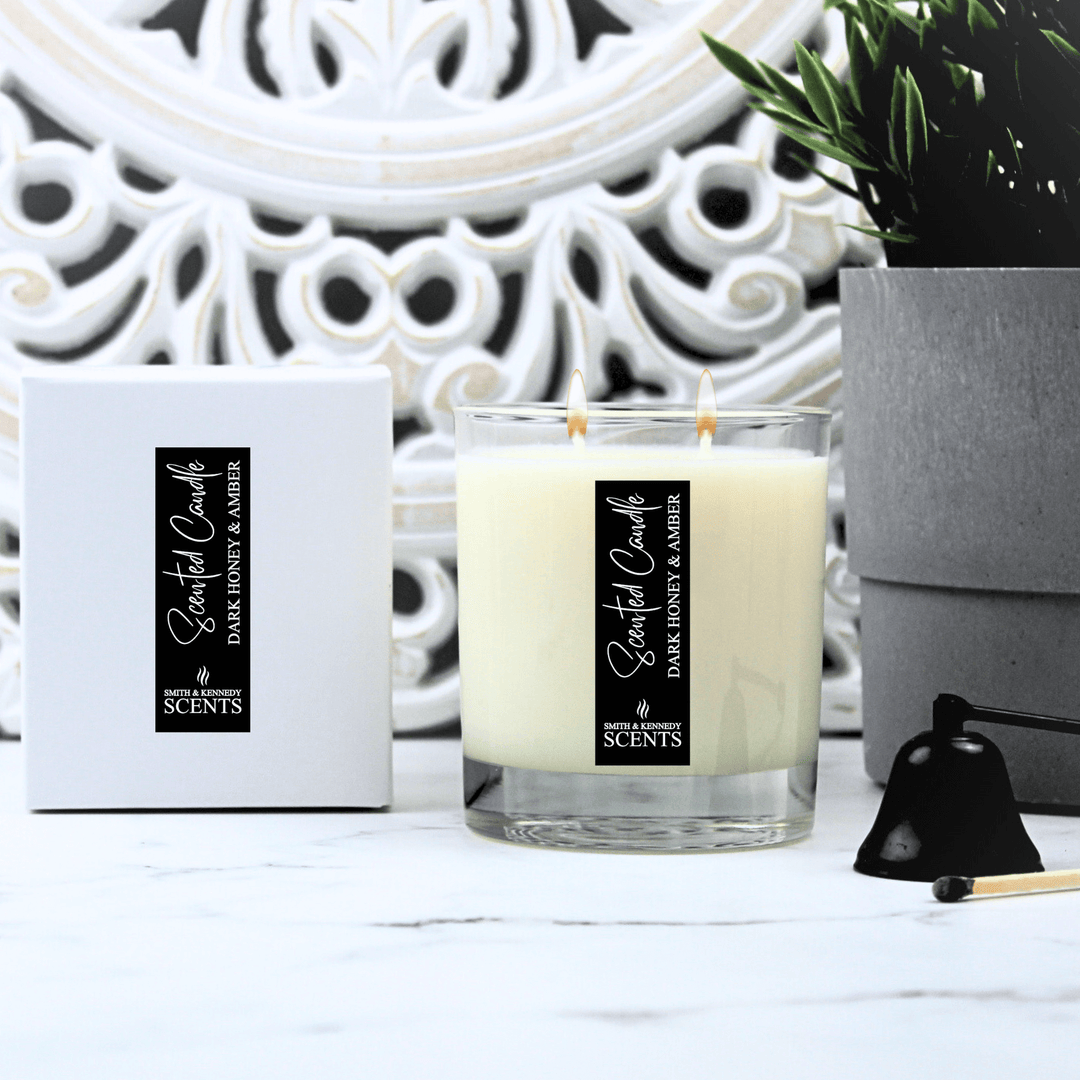 Dark Honey & Amber 2 Wick Candle