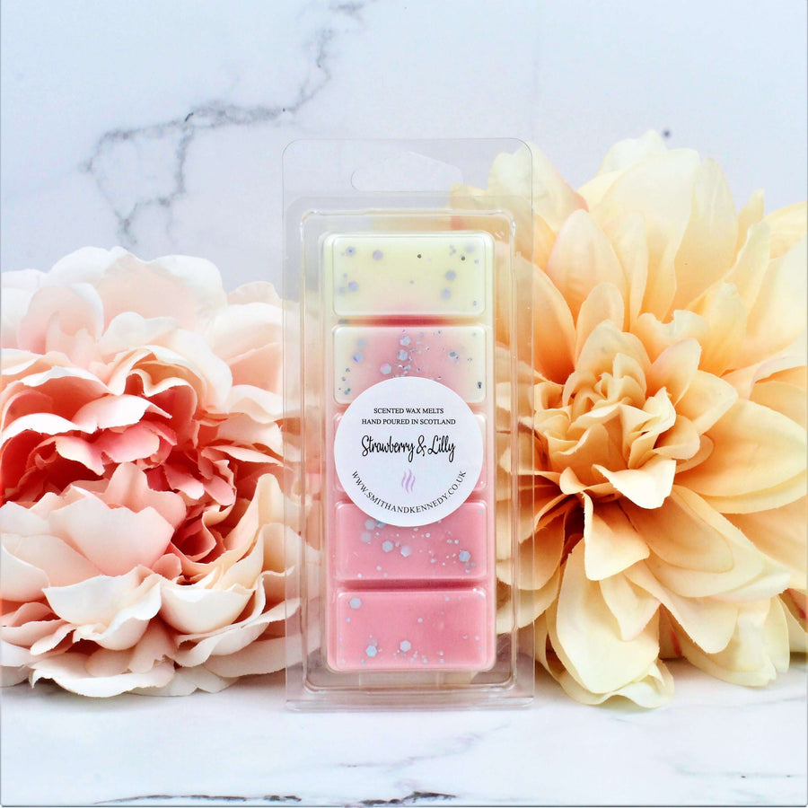 Strawberry & Lilly Scented Wax Melt Snap Bar 