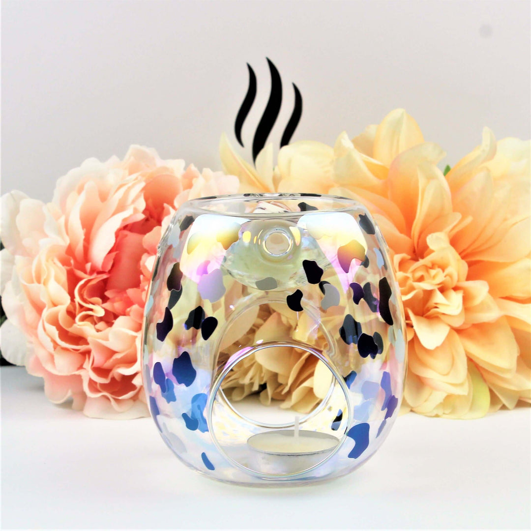 Black Grey Clear Tea Light Wax Melt Burner