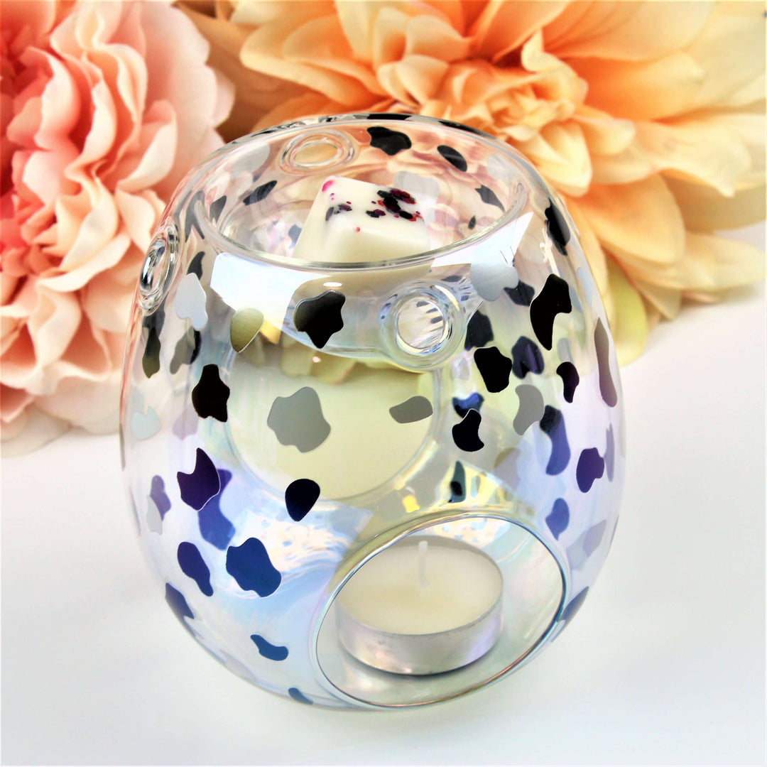 Black Grey Clear Tea Light Wax Melt Burner