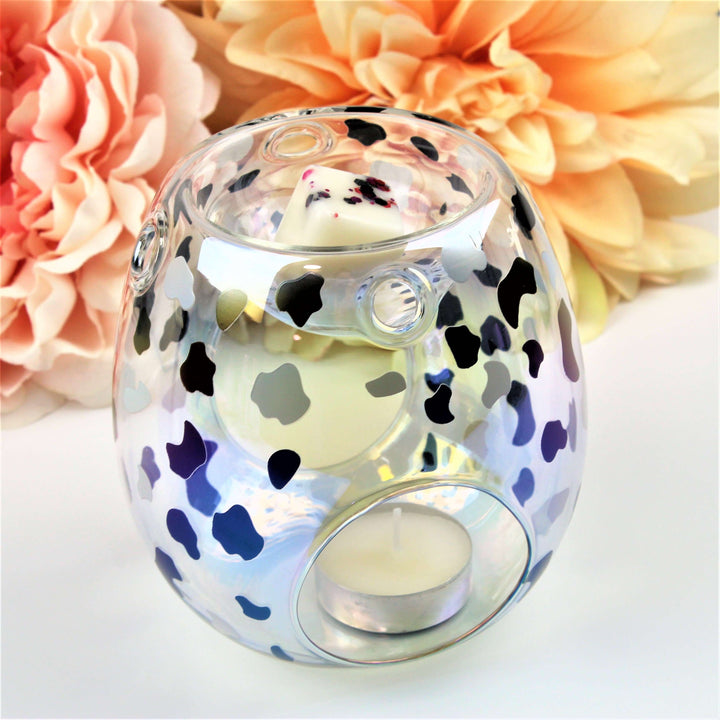 Black Grey Clear Tea Light Wax Melt Burner